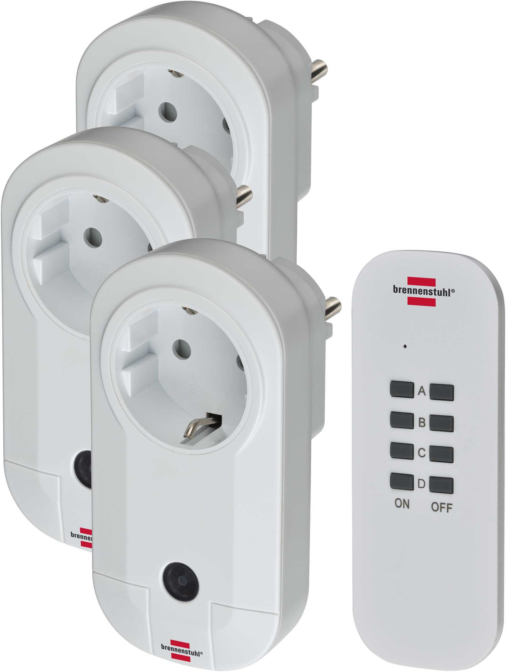 Brennenstuhl Comfort-Line 3-fach Funkschalt-Set RC CE1 3001, IP20, weiß Brennenstuhl Comfort-Line 3-fach Funkschalt-Set RC CE1 3001, IP20, weiß